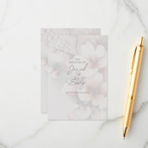 Cartão De Informações Placa de Invólucro de Cereja Blossom com Código QR