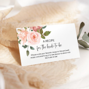 Cartão De Informações Placa de Invólucro Floral de Casamento de Rosas Ro