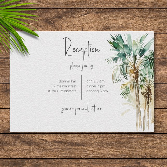 Cartão De Informações Placa de Invólucro Tropical Palm Trees (Criador carregado)