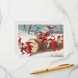 Cartão De Informações Placa de posto de natais vintages