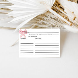 Cartão De Informações Placa de recebimento do Chá de panela rosa