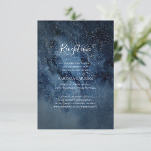 Cartão De Informações Placa de Recepção de casamento Celestial Night S