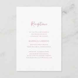 Cartão De Informações Placa de Recepção de casamento Dourada Elegante Si