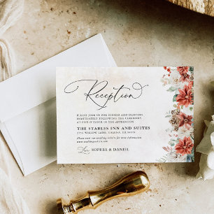 Cartão De Informações Placa de Recepção de casamento Pinecone Verde Inve