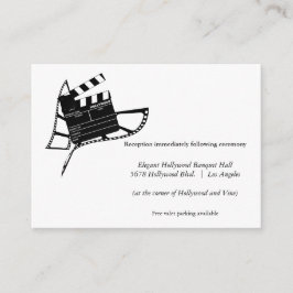 Cartão De Informações Placa de Recepção de casamento Silhouter Pensada e