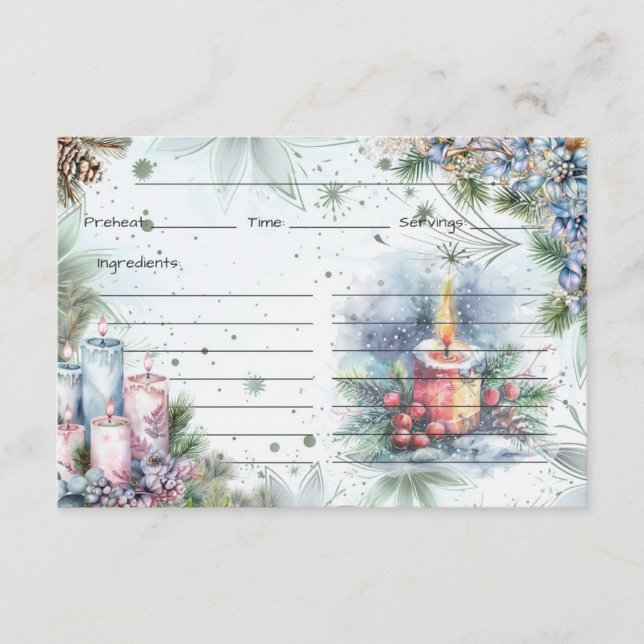 Cartão De Informações Placa de recepção de tempero de inverno (Frente)