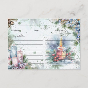 Cartão De Informações Placa de recepção de tempero de inverno