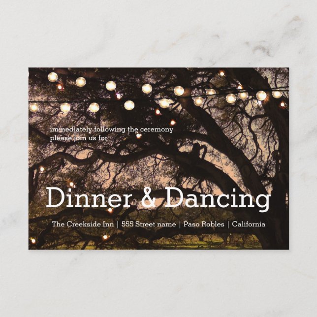 Cartão De Informações Placa de recepção do Sparkle de jardim (Frente)