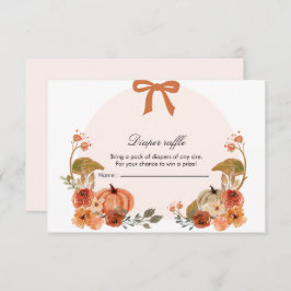 Cartão De Informações Placa de receptáculo Babyshower Boho Pumpkin Arco