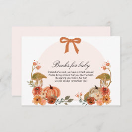 Cartão De Informações Placa de receptáculo Babyshower Boho Pumpkin Arco