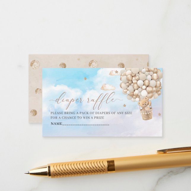 Cartão De Informações Placa de receptáculo com fita de arco rosa com aqu (Frente/Verso In Situ)