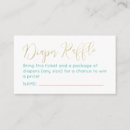 Cartão De Informações Placa de receptáculo de Fralda Raffle Boho Fiesta