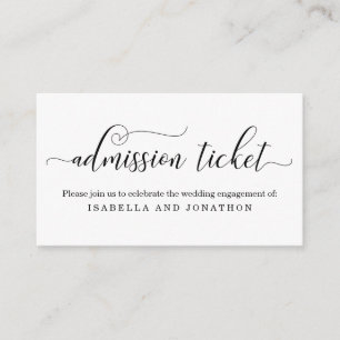 Cartão De Informações Placa de receptáculo de permissão Elegante simples