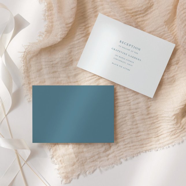 Cartão De Informações Placa de receptáculo de recepção de script Elegant (Criador carregado)