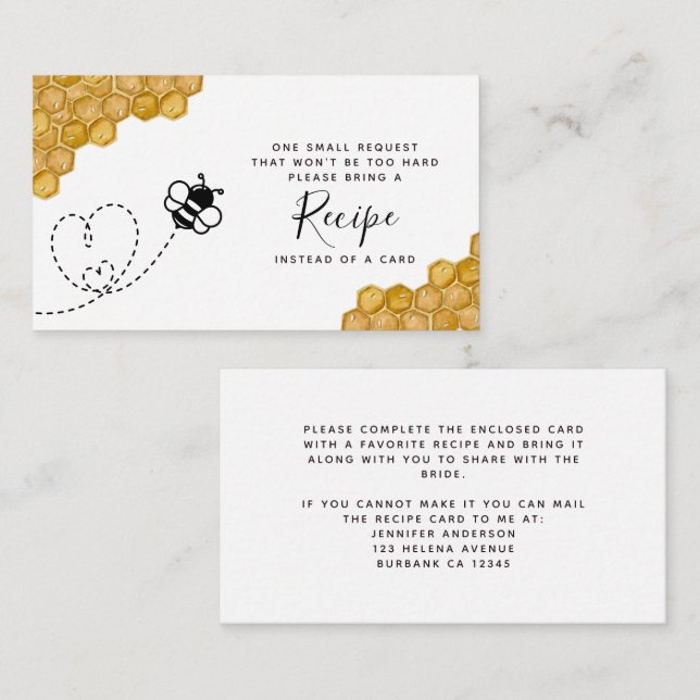 Cartão De Informações Placa de receptáculo de solicitação de recebimento (Frente/Verso)