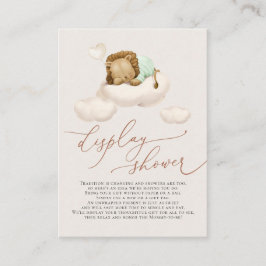 Cartão De Informações Placa de receptáculo do Chá de exibição na nuvem L