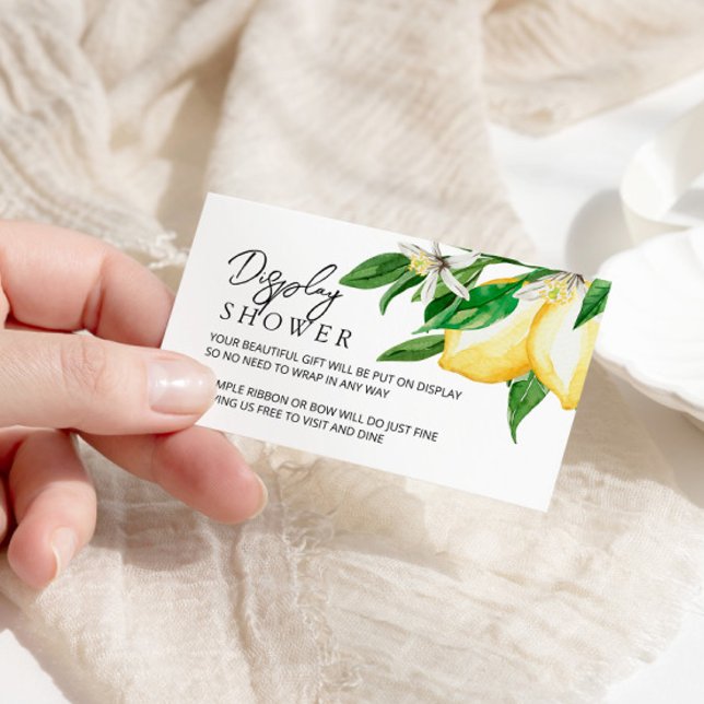 Cartão De Informações Placa de receptáculo do Chá de tela Lemon Greenery (Criador carregado)