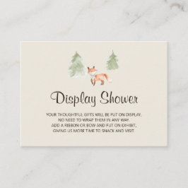 Cartão De Informações Placa de receptáculo do Chá Woodland Fox