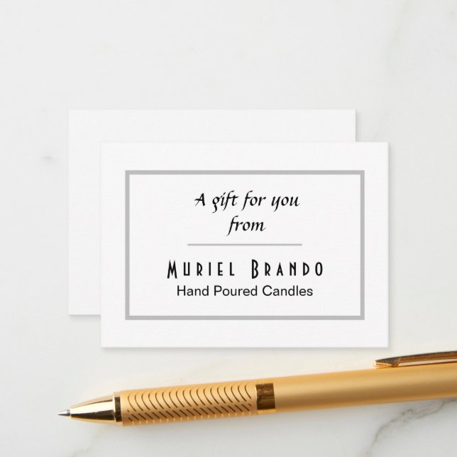 Cartão De Informações Placa de receptáculo Elegante da Companhia V2 (Frente/Verso In Situ)