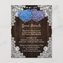 Cartão De Informações Placa de receptáculo flexível Roxo e Azul