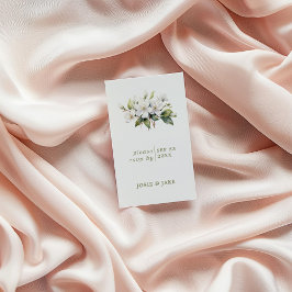 Cartão De Informações Placa de receptáculo RSVP de flor de Flor de Maçã