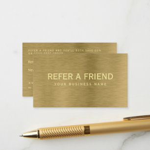 Cartão De Informações Placa de referência de textura metálica Dourada fa