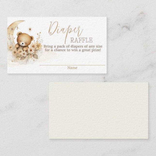 Cartão De Informações Placa de segurança de Fralda do Urso Nêutico (Frente/Verso)