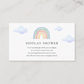 Cartão De Informações Placa do Chá do Rainbow Display