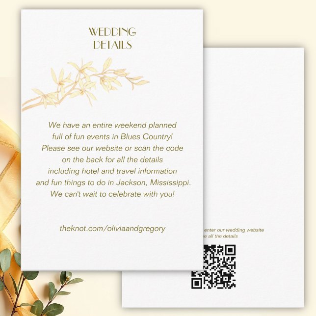 Cartão De Informações Placa do gabinete Detalhes do casamento da Flor do (Criador carregado)