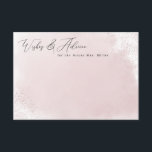 Cartão De Informações Placa Minimalista de Abertura Rosa Desejos e placa<br><div class="desc">Este belo design apresenta um design de aquarela e um cabeçalho de script. Personalize o texto no formulário modelo. Selecione a opção para personalizar ainda mais para alterar estilos de texto.</div>