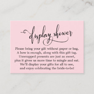 Cartão De Informações Placa Presente do Chá de panela de Exibição Rosa P