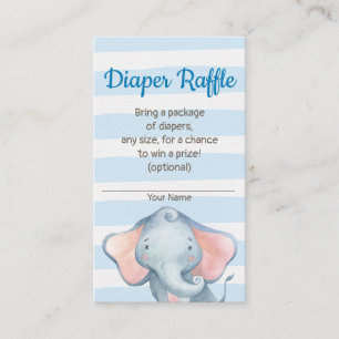 Cartão De Informações Placa Raffle de Fralda de Elefante Selva
