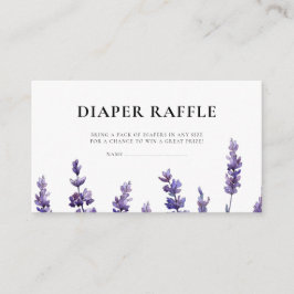 Cartão De Informações Placa Raffle de Fralda Elegante