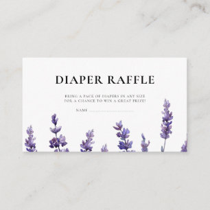 Cartão De Informações Placa Raffle de Fralda Elegante