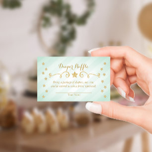 Cartão De Informações Placa Raffle de Fralda Pequena Estrelinha Brilhant