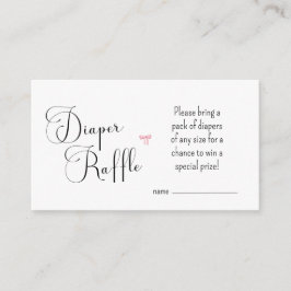 Cartão De Informações Placa Raffle de Fralda rosa-Arco verde Chinoiserie