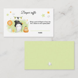 Cartão De Informações Placa Raffle Fralda do Halloween