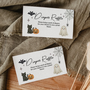 Cartão De Informações Placa Raffle Fralda do Halloween