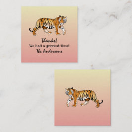 Cartão De Informações Placa receptáculo Design Tiger