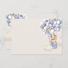 Cartão De Informações Placa receptáculo do Vazio dos balões do urso