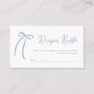 Cartão De Informações Placa receptáculo Raffle Fralda Azul Dusty