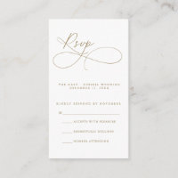 Placa RSVP de Script Moderno