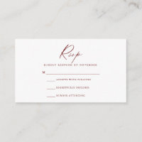 Placa RSVP de Script Moderno