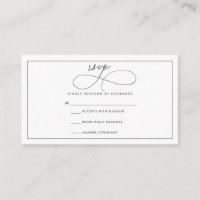 Placa RSVP de Script Moderno