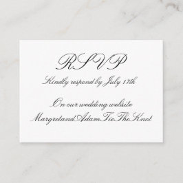 Cartão De Informações Placa RSVP Digital