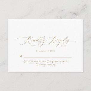 Cartão De Informações Placa RSVP Minimalista - Responda gentilmente
