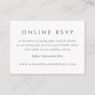 Cartão De Informações Placa RSVP Online de Casamento de Anéis Dourados