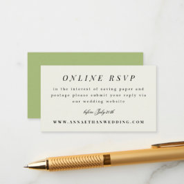Cartão De Informações Placa RSVP Online do Suite de Branqueamento Simple