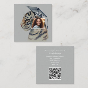 Cartão De Informações Placa única de gabinete de lançamento de graduação