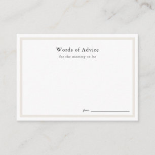 Cartão De Informações Placas de conselho de Chá de fraldas simples